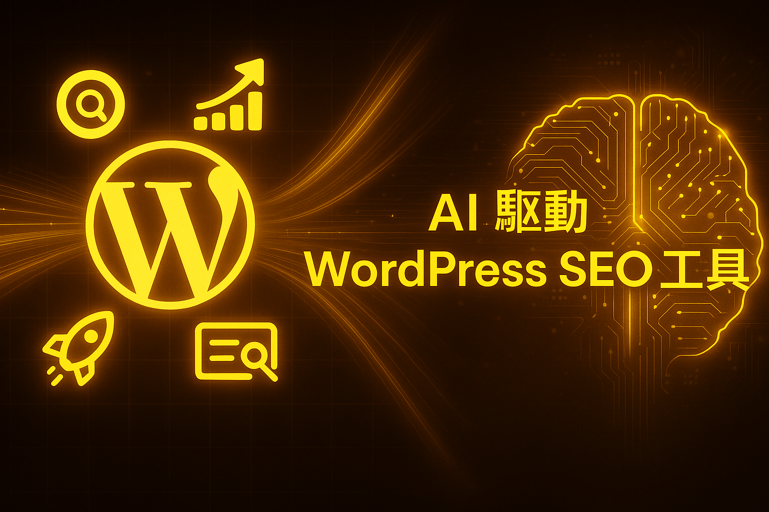 一名香港營銷專員在辦公室使用 i-gen 的 Ai 驅動 WordPress SEO 工具，電腦螢幕上顯示網站排名提升的圖表。